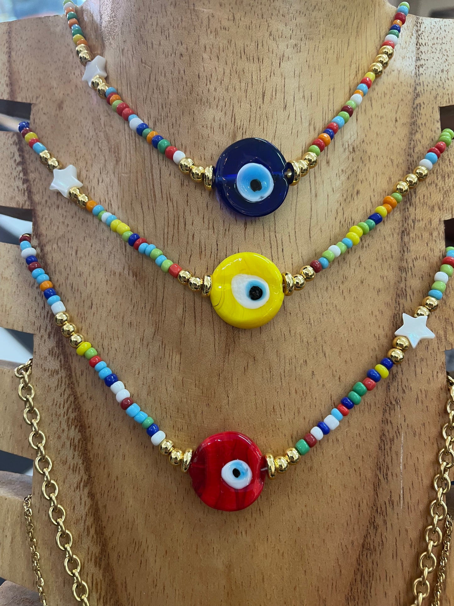 Eye turkey Necklaces