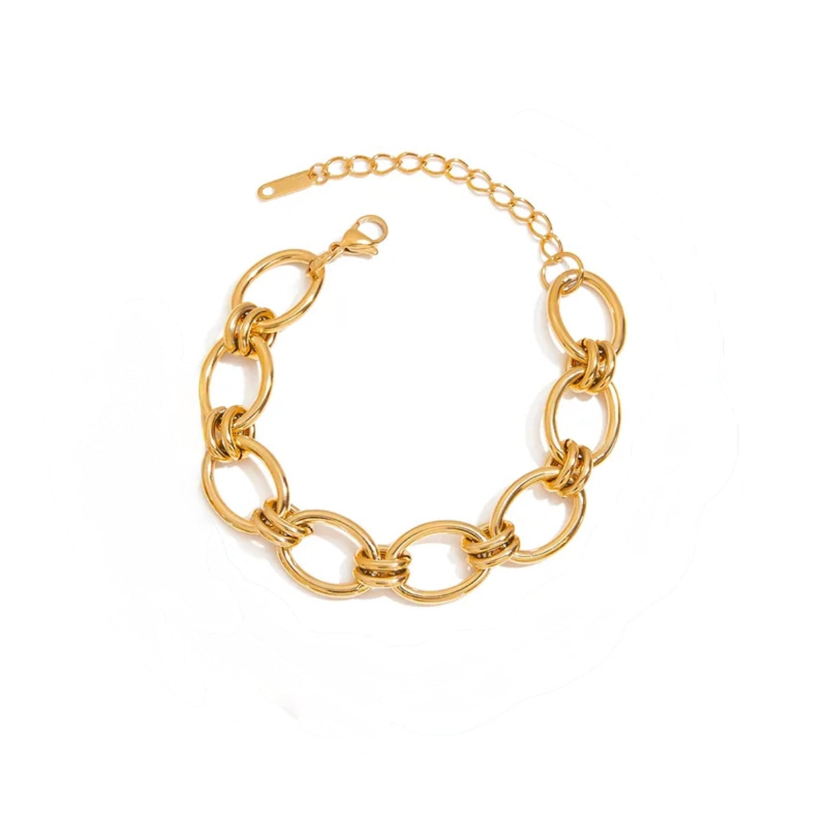 DY gold Circle chunky bracelets