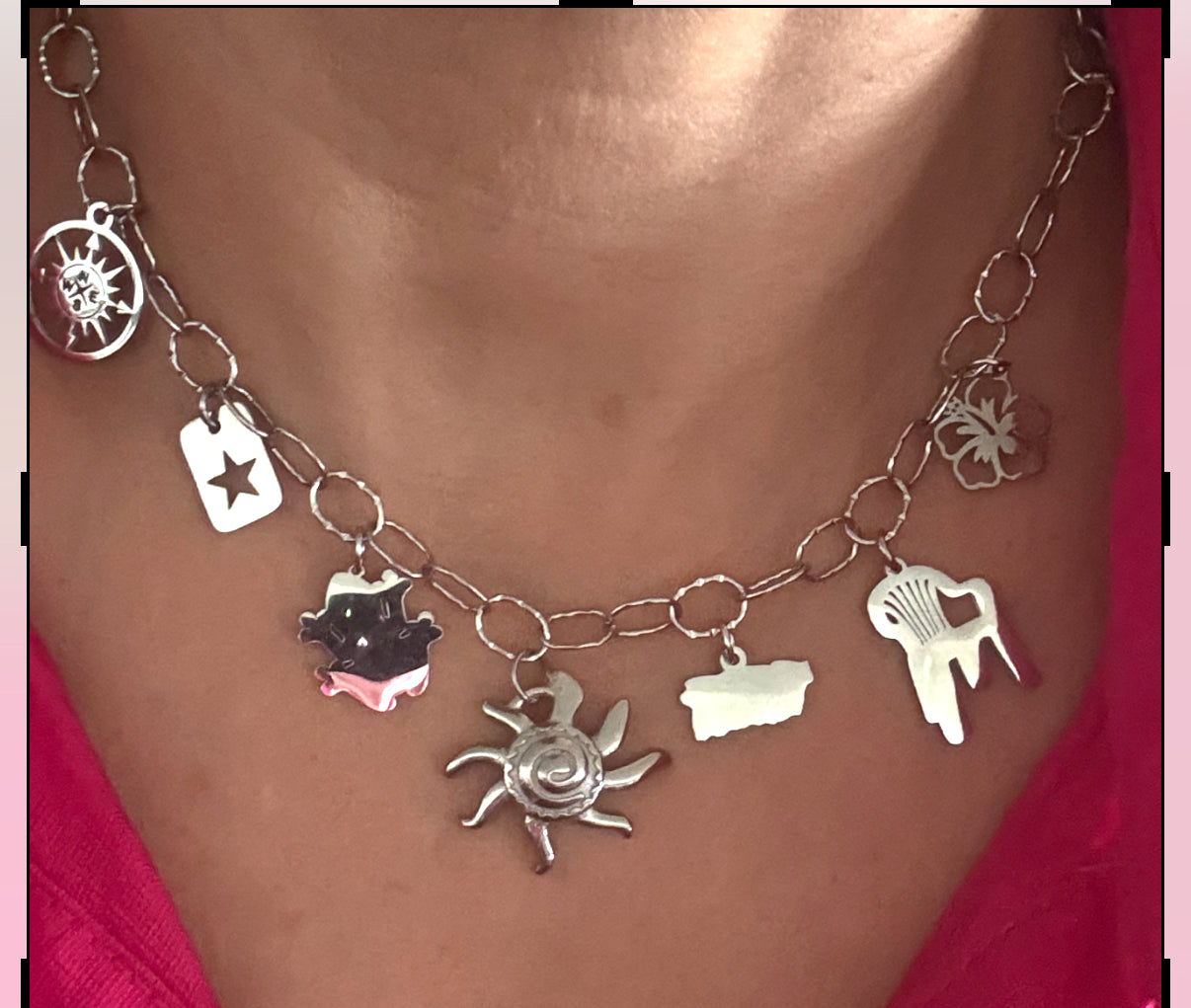 DTMF silver necklace