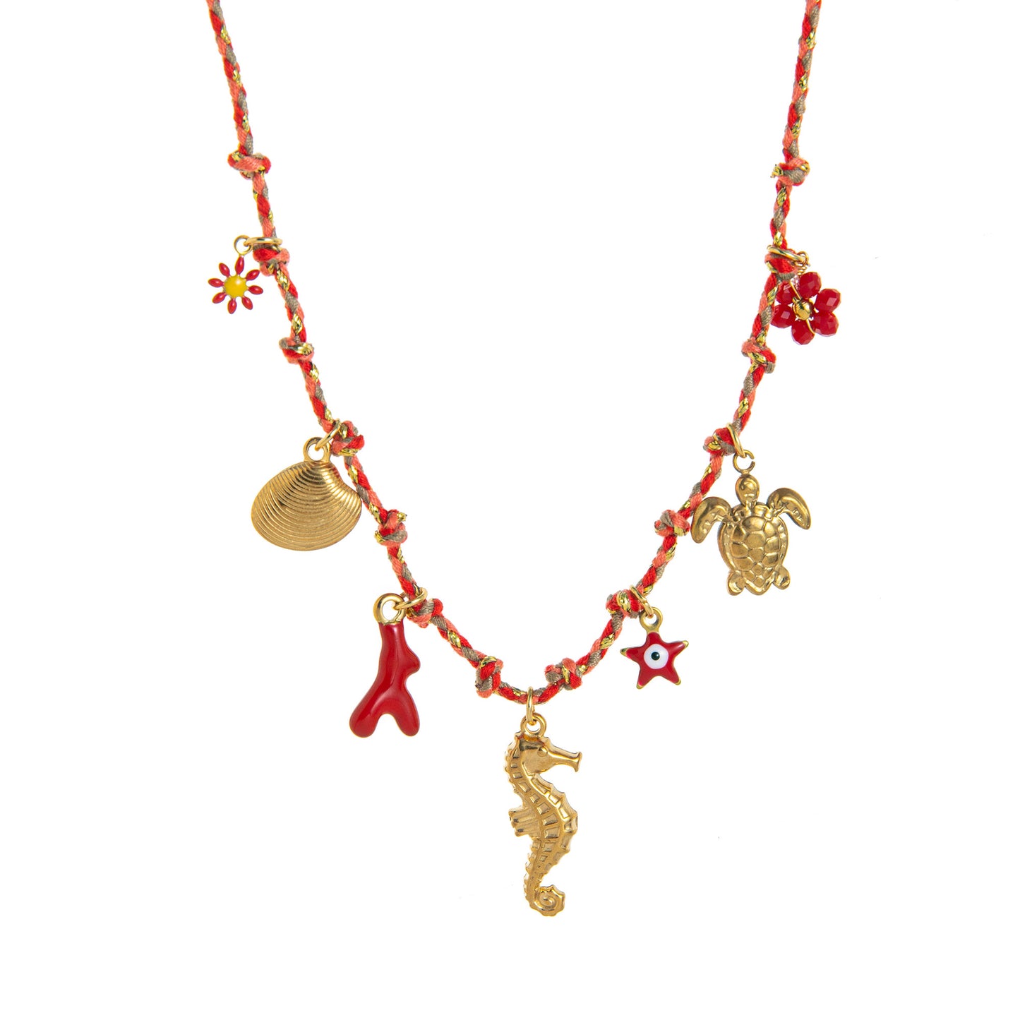 Horse sea charm necklace