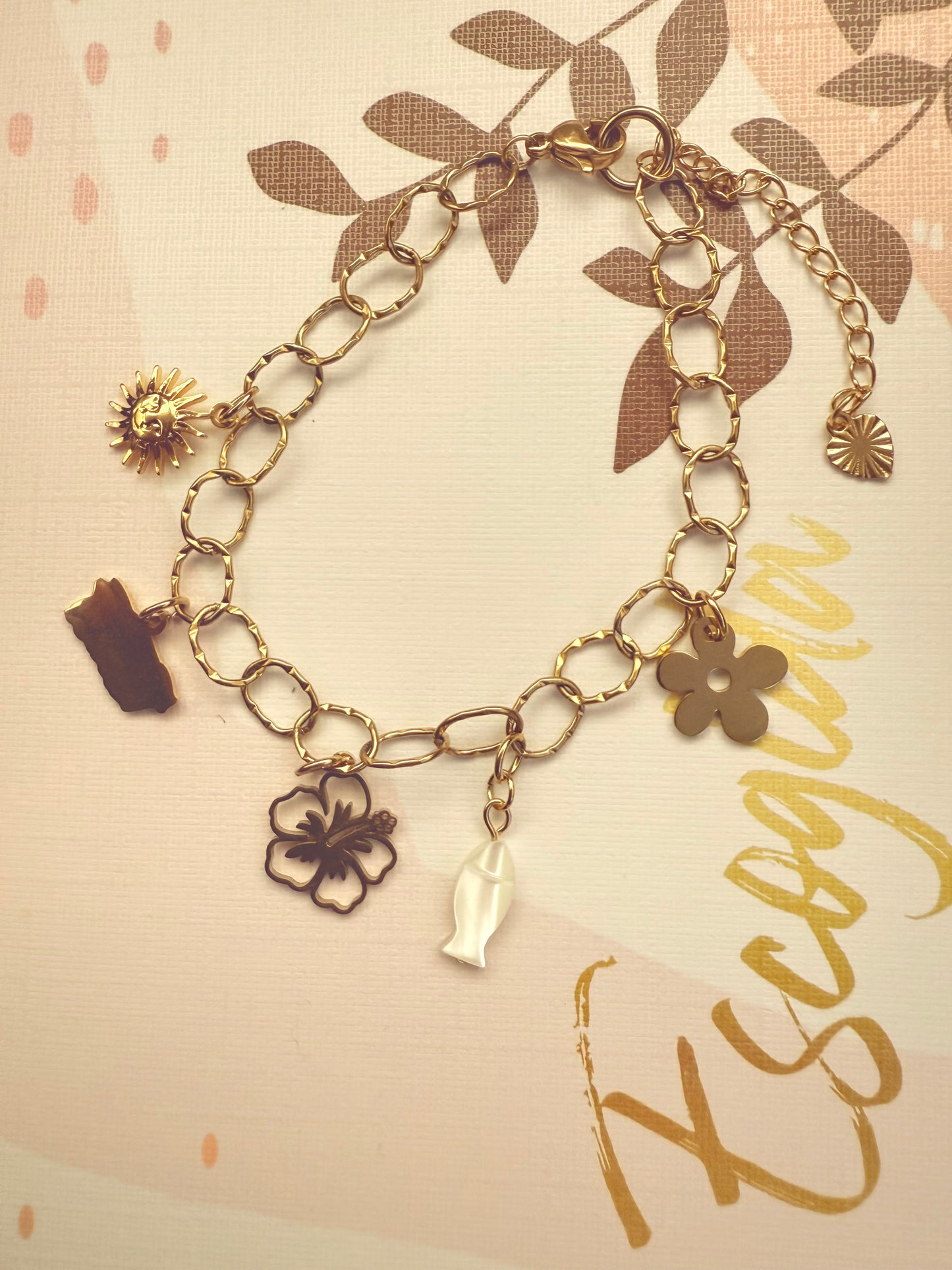 Mar gold charm bracelet