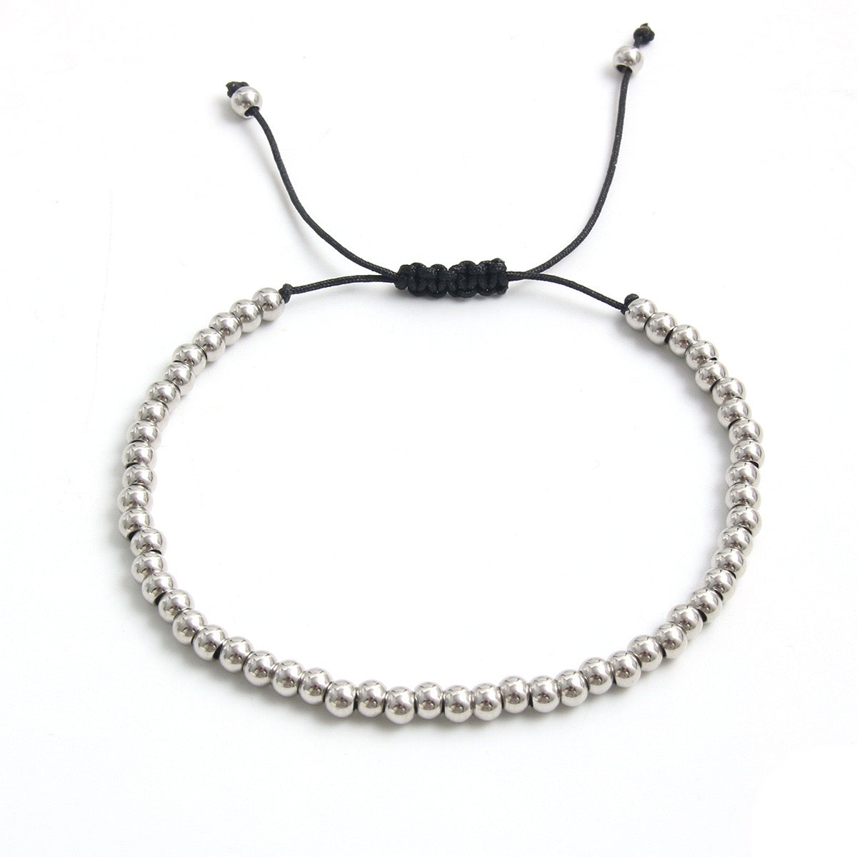 Silver macrame bracelets