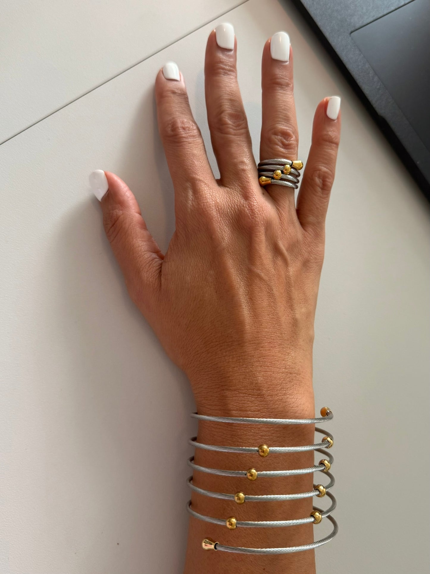Spiral Ring and Bracelet set