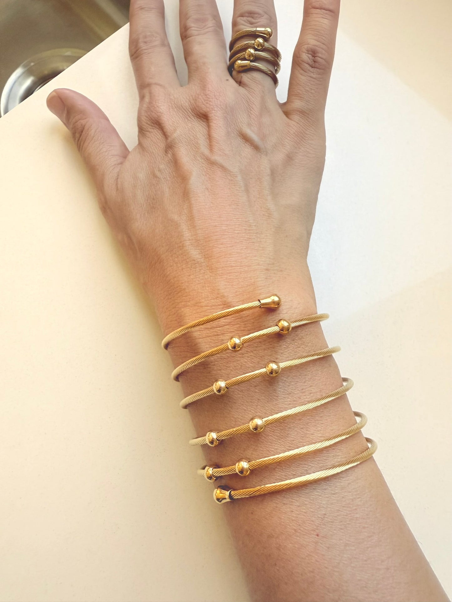 Spiral Ring and Bracelet set