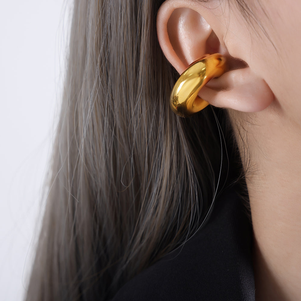 Gold  or silver ear cuff statement