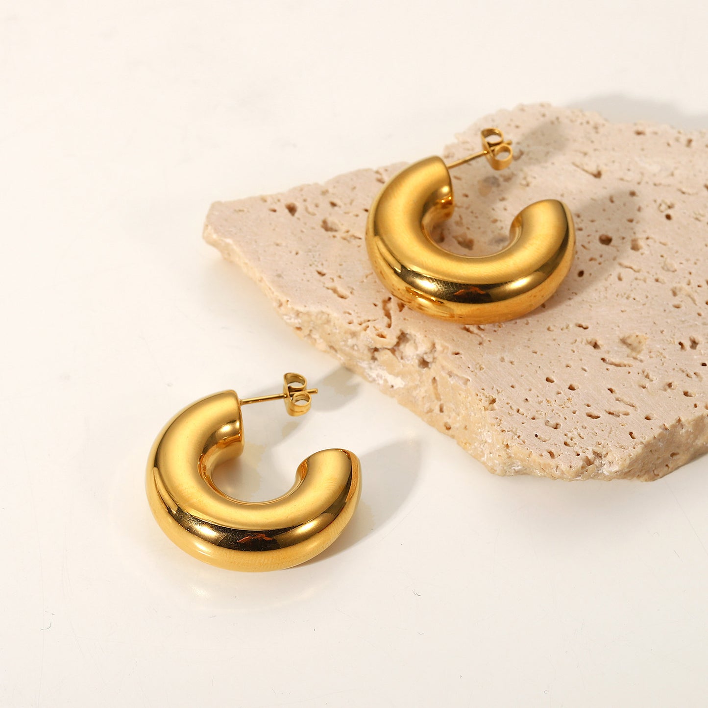 Circle stainless steel earrings