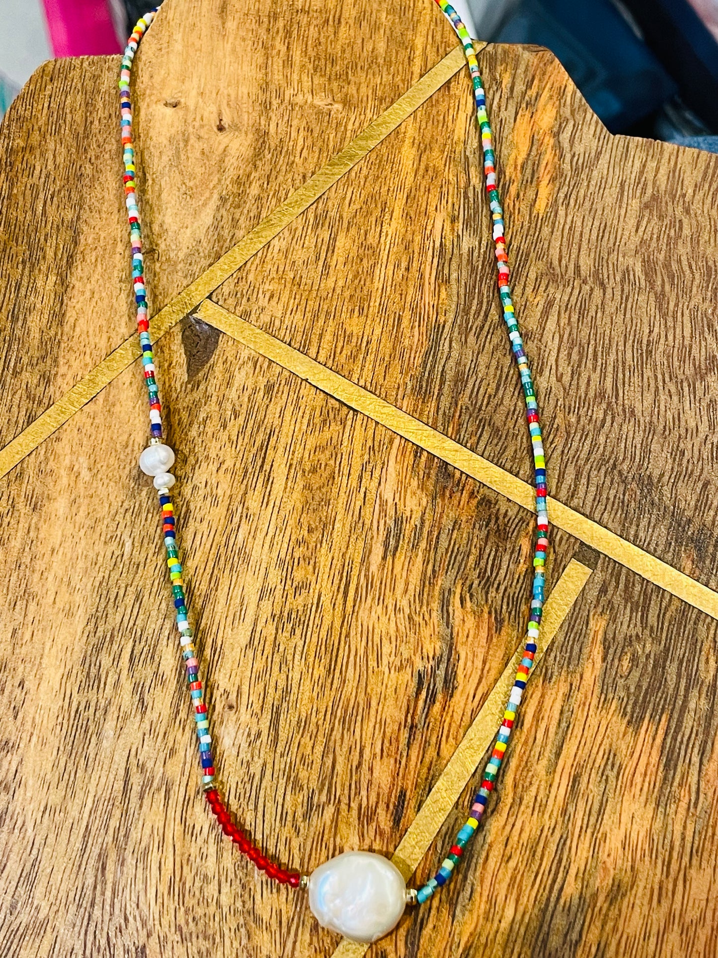 Rainbow beads necklaces