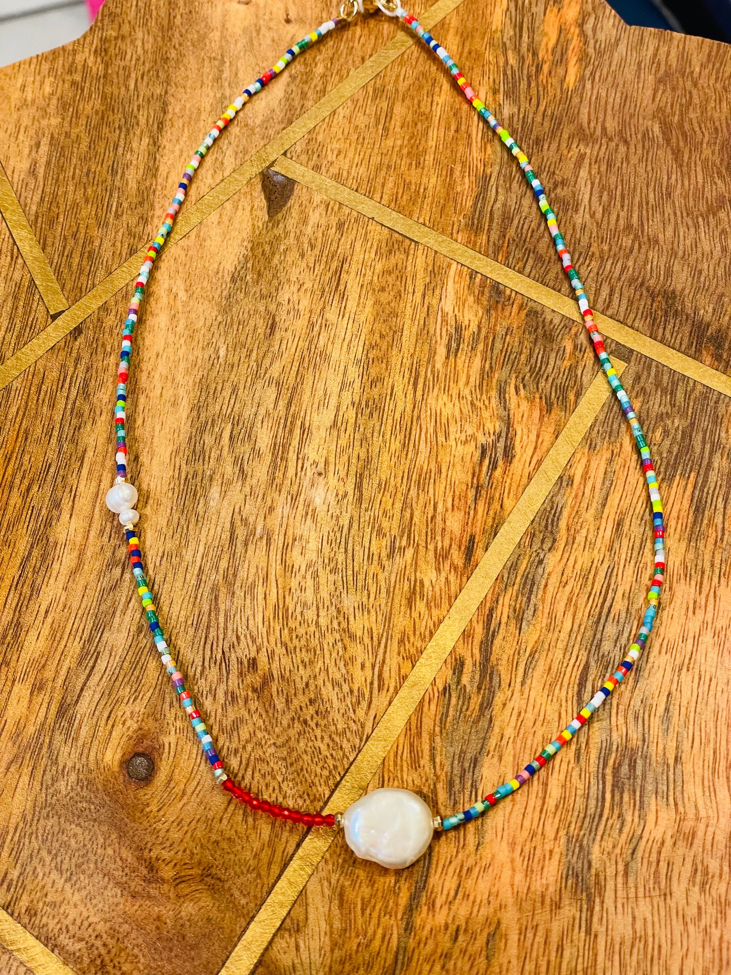 Rainbow beads necklaces