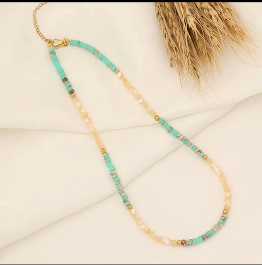 Boho rondelle necklace